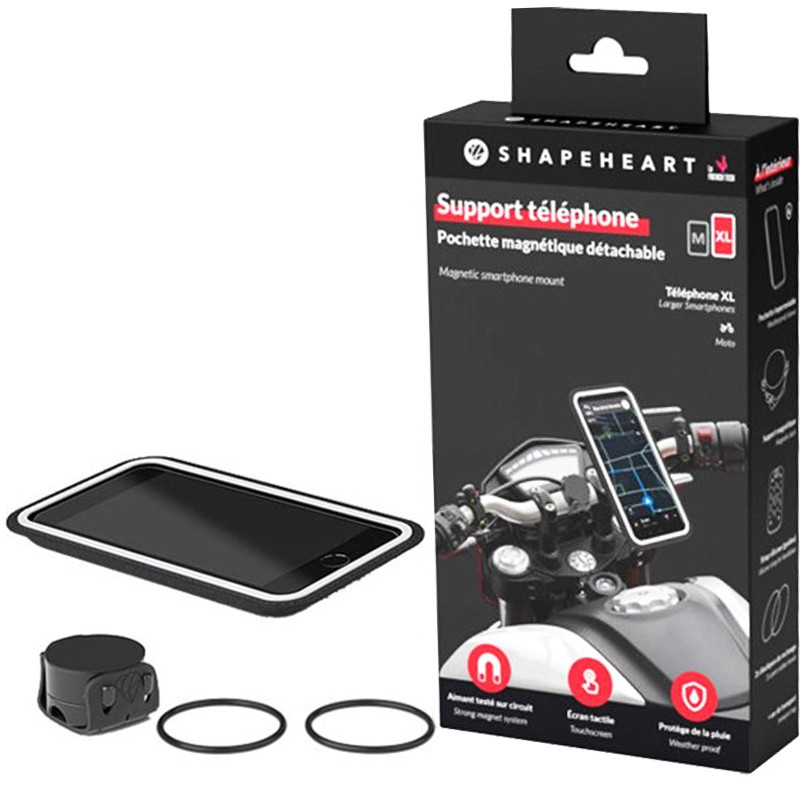 FUNDA MAGNÉTICA SHAPEHEART DE SMARTPHONE PARA MANILLAR DE MOTO