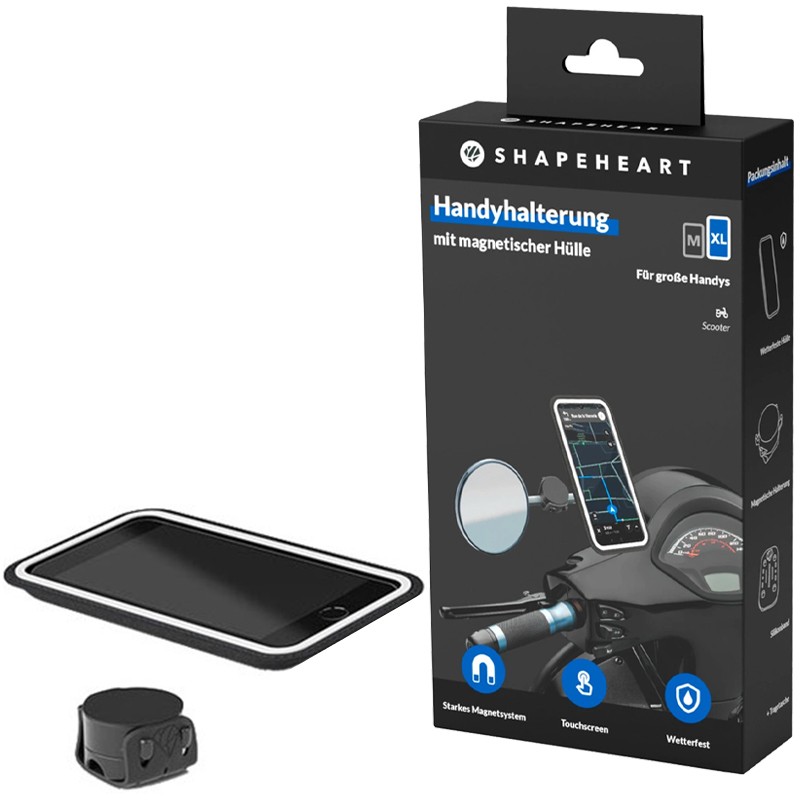 FUNDA MAGNÉTICA SHAPEHEART DE SMARTPHONE PARA ESPEJO DE SCOOTER 