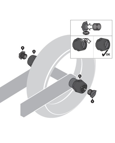 KIT DE TOPES DE CAIDA SW-MOTECH DE EJE TRASERO PARA BMW STP.07.176.10901/B