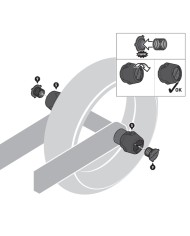 KIT DE TOPES DE CAIDA SW-MOTECH DE EJE TRASERO PARA BMW STP.07.176.10901/B