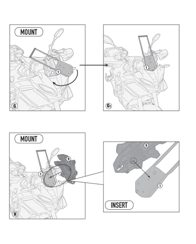 SOPORTE PORTA DISPOSITIVOS GPS/SMARTPHONE GIVI FB2159 YAMAHA TRACER