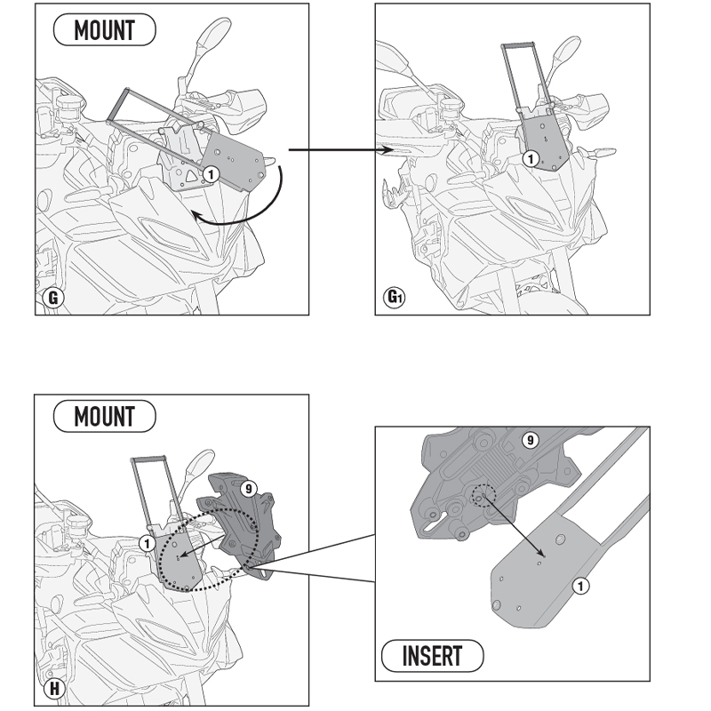 SOPORTE PORTA DISPOSITIVOS GPS/SMARTPHONE GIVI FB2159 YAMAHA TRACER