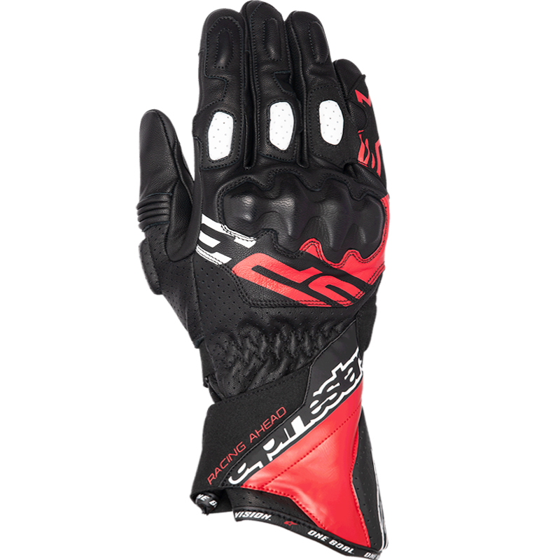 GUANTES ALPINESTARS SP-3 BLACK/RED BRIGHT/WHITE