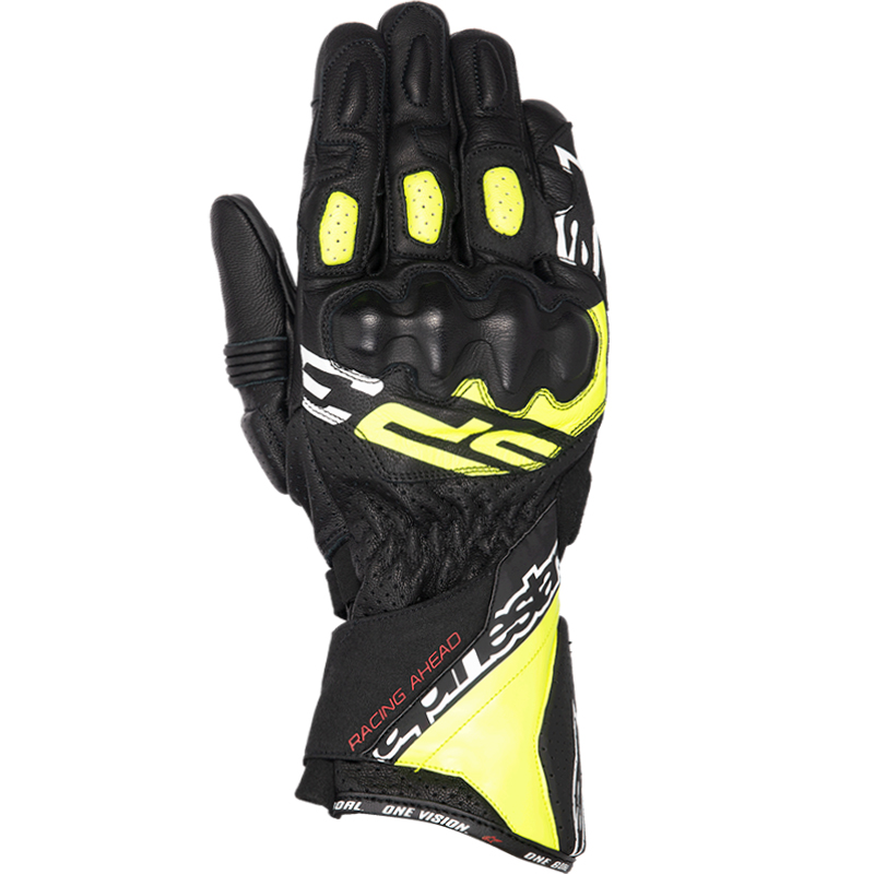GUANTES ALPINESTARS SP-3 BLACK/YELLOW FLUO/WHITE