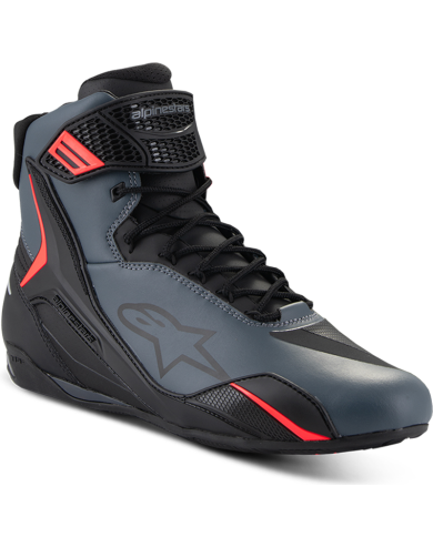 ZAPATILLAS ALPINESTARS FASTER-4 BLACK/GRAY/RED FLUO