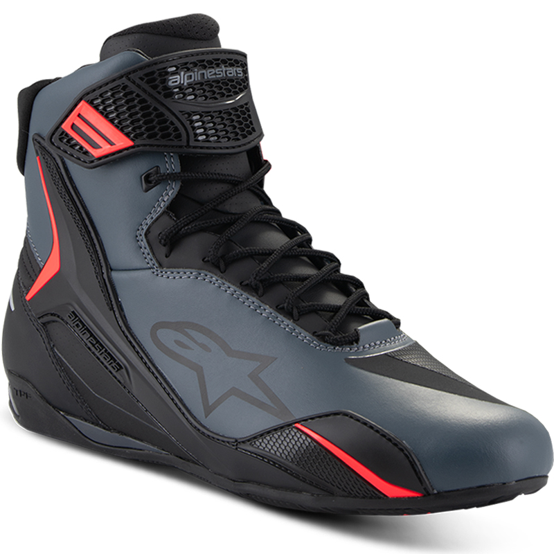 ZAPATILLAS ALPINESTARS FASTER-4 BLACK/GRAY/RED FLUO