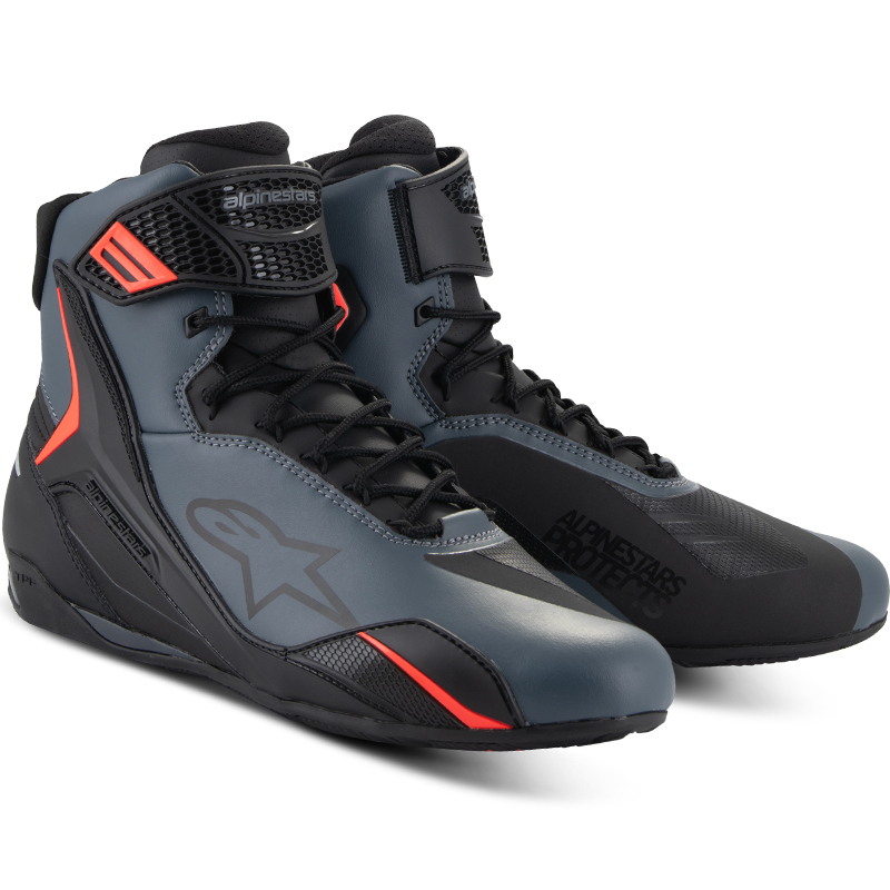 ZAPATILLAS ALPINESTARS FASTER-4 BLACK/GRAY/RED FLUO