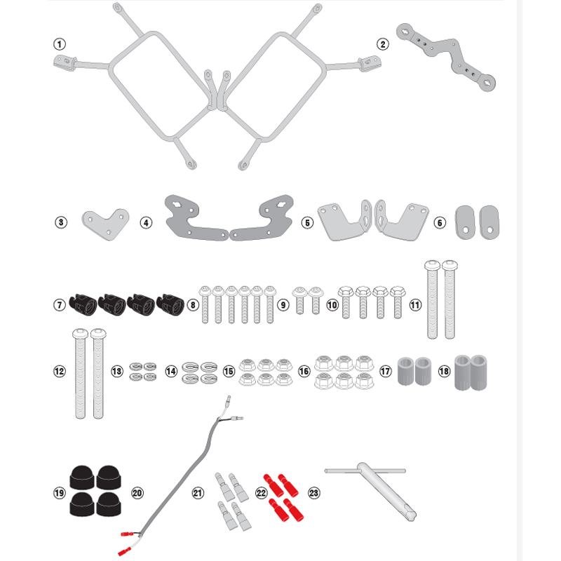 KIT DE FIJACION MALETAS LATERALES GIVI PLOR8203MK MOTO GUZZI V85 TT