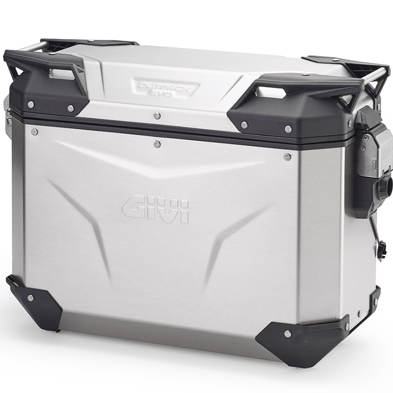 MALETA GIVI TREKKER OUTBACK EVO SMART 37 ANODIZED OBKEV37AAL IZQUIERDA