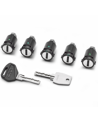 JUEGO BOMBINES PARA 5 MALETAS GIVI SMART SECURITY LOCK SLR105