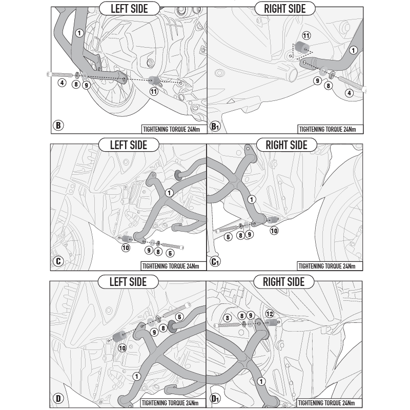DEFENSAS DE MOTOR GIVI TN5143SL BMW R 1300 GS
