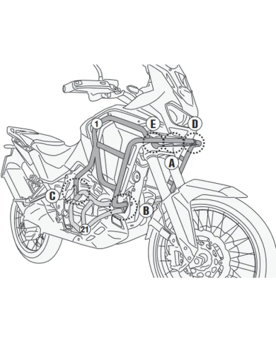 DEFENSAS DE MOTOR Y CARENADO GIVI TNH1205 HONDA CRF 1100L AFRICA TWIN