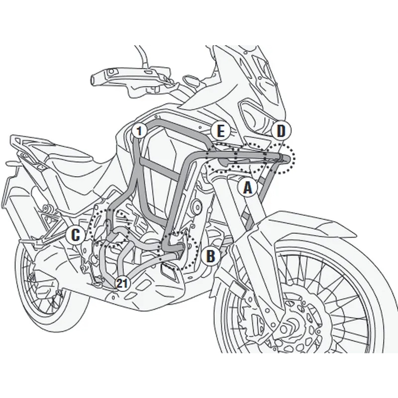 DEFENSAS DE MOTOR Y CARENADO GIVI TNH1205 HONDA CRF 1100L AFRICA TWIN