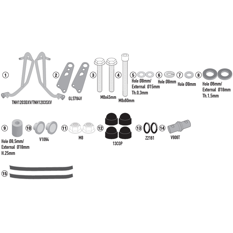 DEFENSAS DE CARENADO GIVI TNH1203 HONDA NX 500