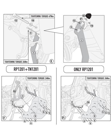 CUBRECARTER GIVI RP1201 HONDA XL 750 TRANSALP