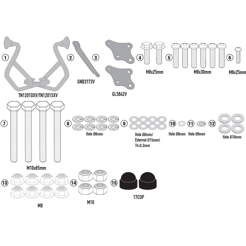 DEFENSAS DE MOTOR GIVI TN1201 HONDA XL 750 TRANSALP