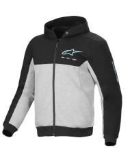 SUDADERA ALPINESTARS CHROME V2 SPORT BLACK/GREY HEATHER/TURQUOISE