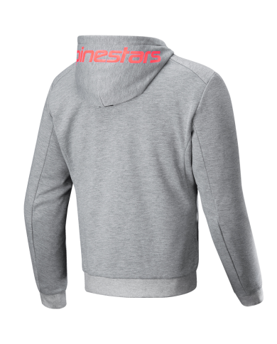 SUDADERA ALPINESTARS CHROME V2 SPORT GRAY HEATHER/RED FLUO