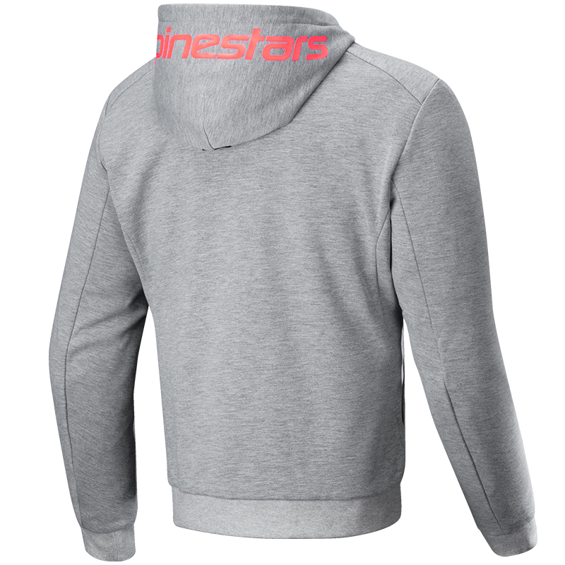 SUDADERA ALPINESTARS CHROME V2 SPORT GRAY HEATHER/RED FLUO