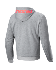 SUDADERA ALPINESTARS CHROME V2 SPORT GRAY HEATHER/RED FLUO
