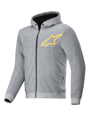 SUDADERA ALPINESTARS CHROME V2 SPORT GRAY HEATHER/YELLOW FLUO