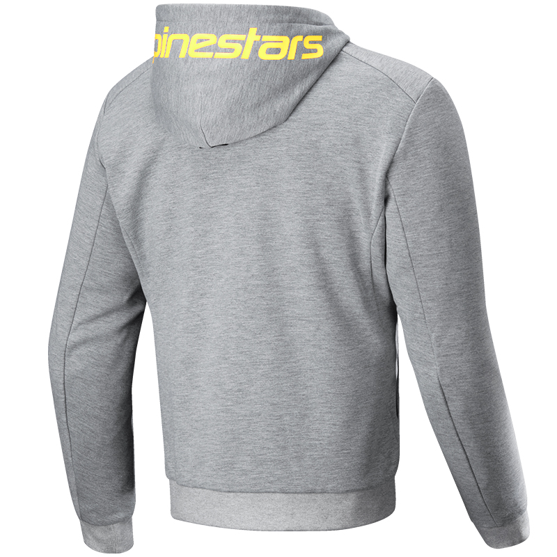 SUDADERA ALPINESTARS CHROME V2 SPORT GRAY HEATHER/YELLOW FLUO