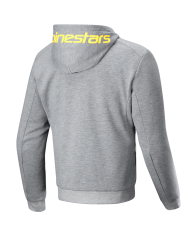 SUDADERA ALPINESTARS CHROME V2 SPORT GRAY HEATHER/YELLOW FLUO