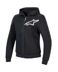 SUDADERA ALPINESTARS STELLA CHROME V2 SPORT LADY BLACK/WHITE