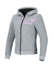 SUDADERA ALPINESTARS STELLA CHROME V2 SPORT LADY GRAY HEARTHER/PINK FLUO
