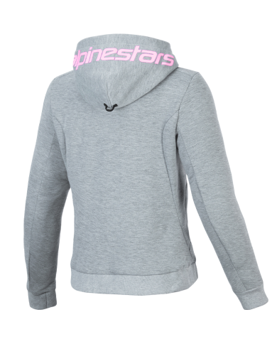 SUDADERA ALPINESTARS STELLA CHROME V2 SPORT LADY GRAY HEARTHER/PINK FLUO