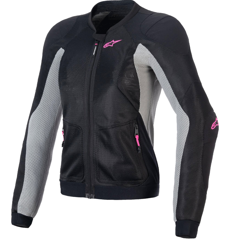 CHAQUETA ALPINESTARS STELLA TROOP-AIR BLACK/ASH GRAY/PINK FLUO