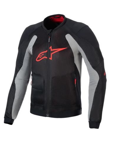 CHAQUETA ALPINESTARS TROOP-AIR BLACK/ASH GRAY/BRIGHT RED
