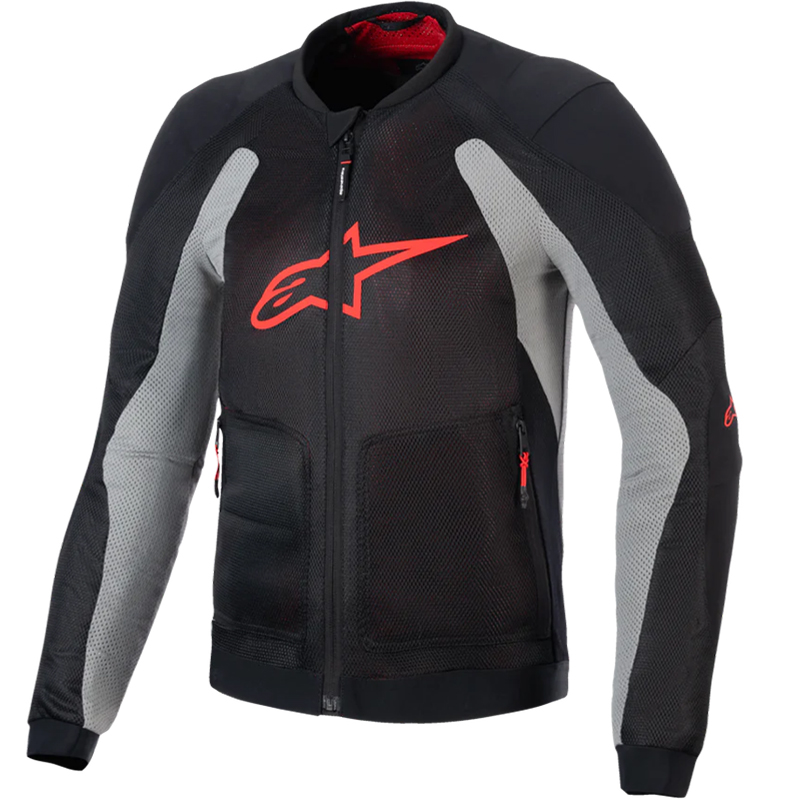 CHAQUETA ALPINESTARS TROOP-AIR BLACK/ASH GRAY/BRIGHT RED