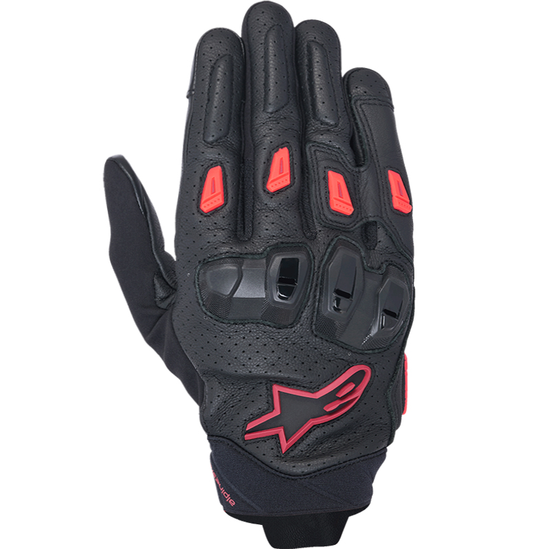 GUANTES ALPINESTARS SP X 7 BLACK/DARK RED/RED FLUO