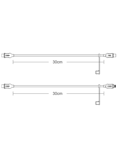 CABLE DE CARGA RAPIDA CHIGEE MFP0096 PARA SISTEMAS TR100/CG2 TIPO USB-C/IPHONE