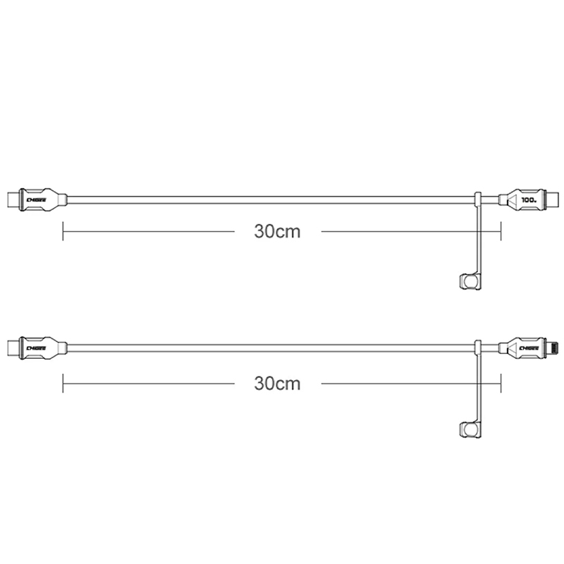 CABLE DE CARGA RAPIDA CHIGEE MFP0096 PARA SISTEMAS TR100/CG2 TIPO USB-C/IPHONE