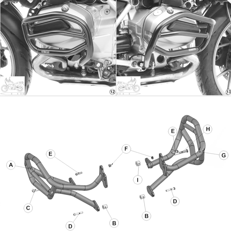 DEFENSAS DE MOTOR GIVI TN5108 BMW R 1200 GS