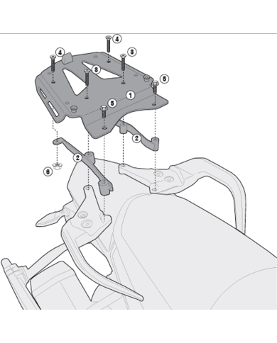 KIT DE FIJACIÓN POSTERIOR GIVI SRA7703 KTM ADVENTURE/SUPERADVENTURE