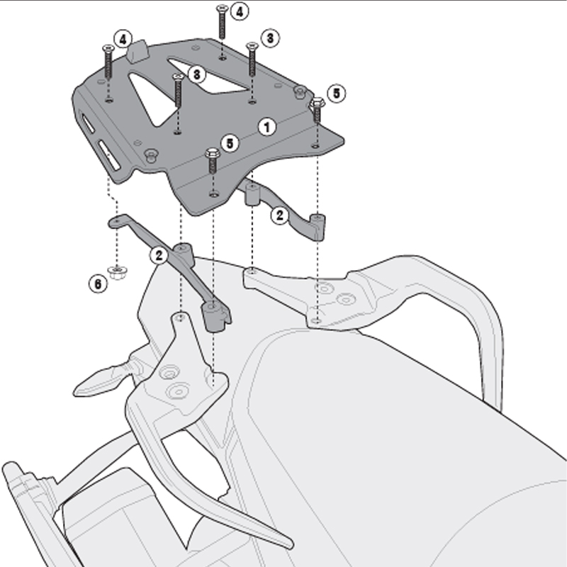 KIT DE FIJACIÓN POSTERIOR GIVI SRA7703 KTM ADVENTURE/SUPERADVENTURE