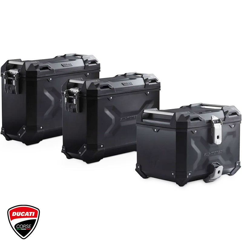 PACK MALETAS LATERALES + BAUL + BOLSAS + SOPORTES SW-MOTECH DUCATI ADV.22.807.75000/B