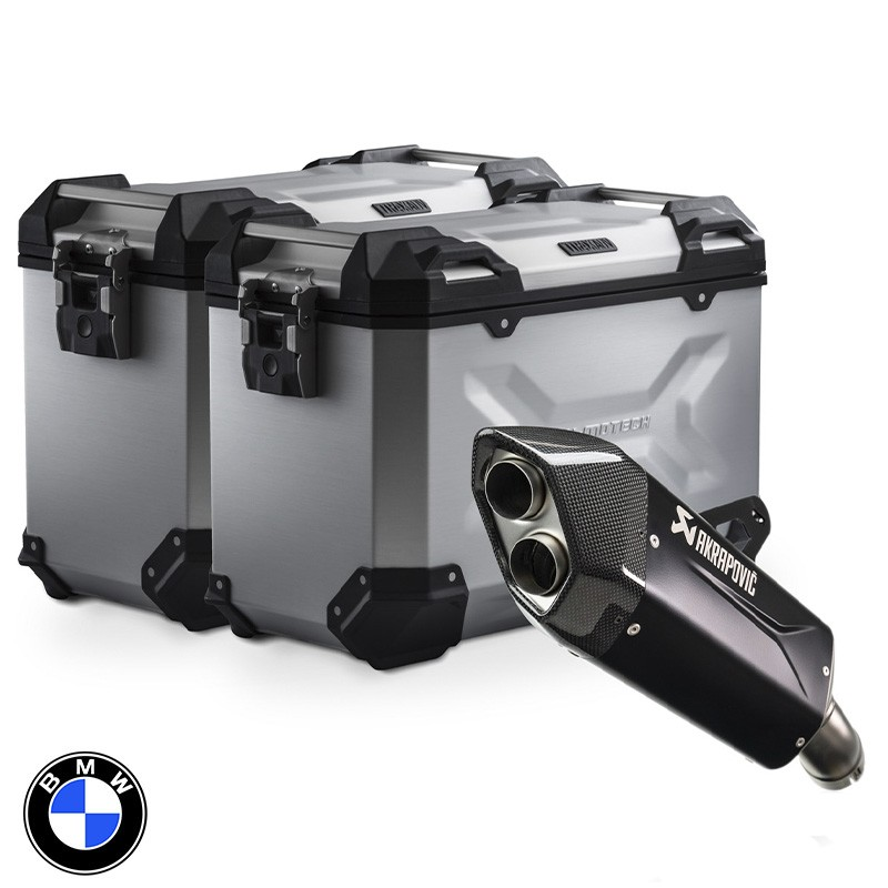 PACK MALETAS LATERALES + ESCAPE AKRAPOVIC + SOPORTES SW-MOTECH BMW KFT.07.976.72000/S