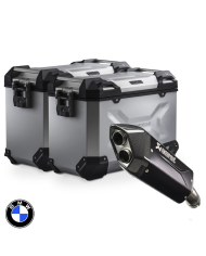 PACK MALETAS LATERALES + ESCAPE AKRAPOVIC + SOPORTES SW-MOTECH BMW KFT.07.976.72000/S