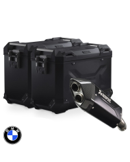 PACK MALETAS LATERALES + ESCAPE AKRAPOVIC + SOPORTES SW-MOTECH BMW KFT.07.976.72000/B