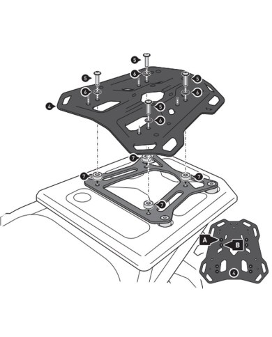PACK SW-MOTECH BAUL DUSC 55L + PORTAEQUIPAJE KAWASAKI GPT.08.990.66000/B