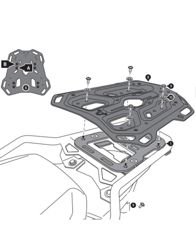KIT DE FIJACIÓN POSTERIOR SW-MOTECH ADVENTURE-RACK BMW GPT.07.975.19100/B