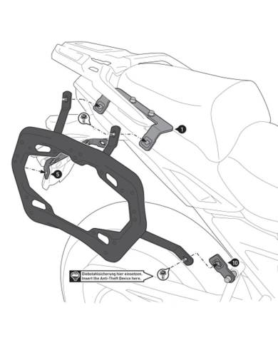 KIT DE FIJACION MALETAS LATERALES SW-MOTECH VOGE KFT.02.643.30000/B