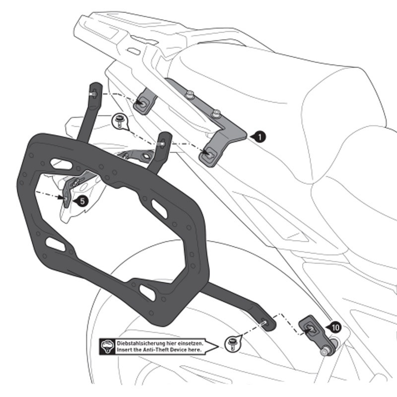 KIT DE FIJACION MALETAS LATERALES SW-MOTECH VOGE KFT.02.643.30000/B