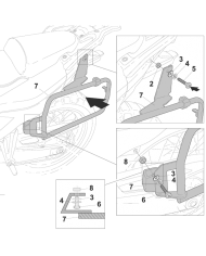 KIT DE FIJACION MALETAS LATERALES SHAD 4P R0VN534P RIEJU AVENTURA 500