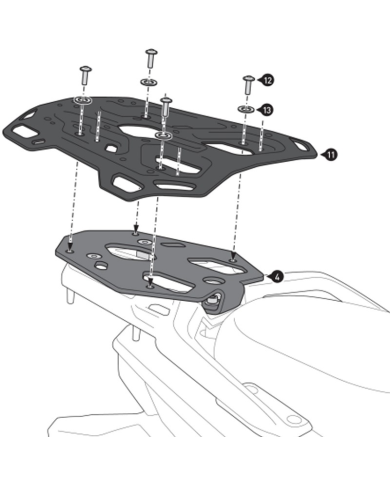 KIT DE FIJACIÓN POSTERIOR SW-MOTECH ADVENTURE-RACK VOGE GPT.02.643.19000/B