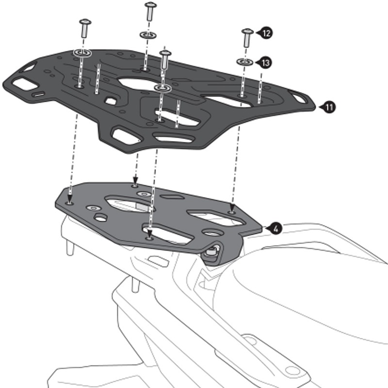 KIT DE FIJACIÓN POSTERIOR SW-MOTECH ADVENTURE-RACK VOGE GPT.02.643.19000/B